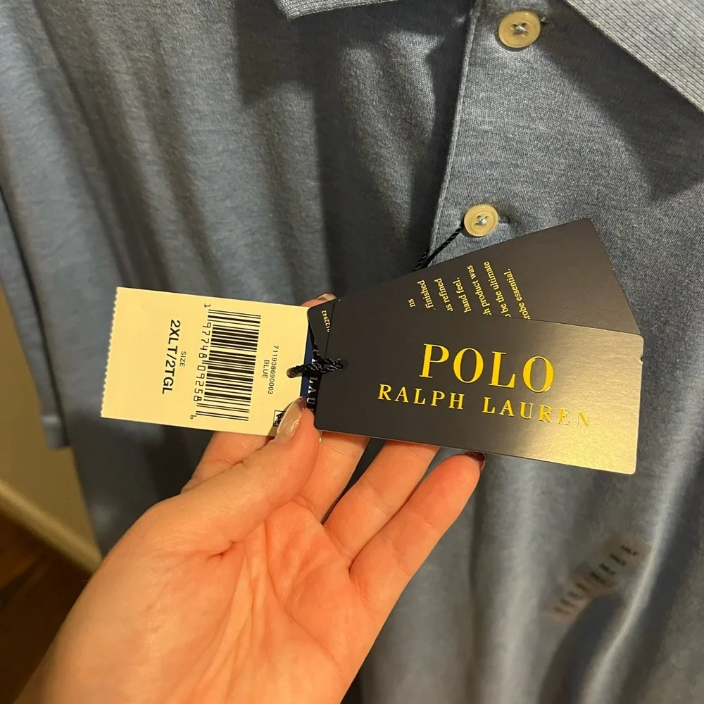 Ralph Lauren Men's Light Blue Polo Shirt - Picture 3 of 4